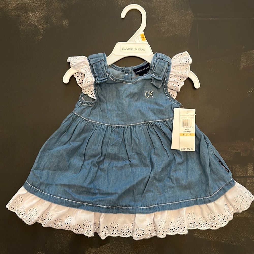 Calvin Klein - Blue Jean Toddler Dress -New W/tags